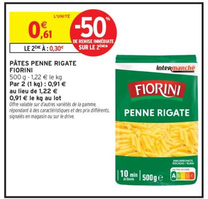 PÂTES PENNE RIGATE FIORINI