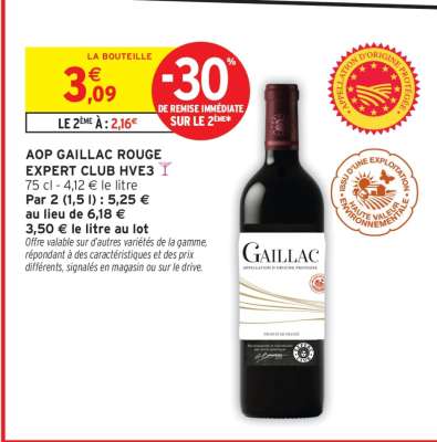 AOP Gaillac Rouge Expert Club HVE3