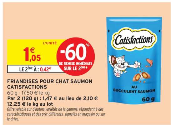 Friandises pour chat saumon Catisfactions