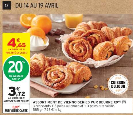 ASSORTIMENT DE VIENNOISERIES PUR BEURRE X9