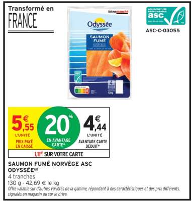 Saumon Fumé Norvège ASC Odyssée