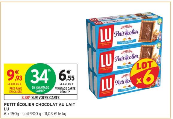 Petit Écolier Chocolat Au Lait Lu