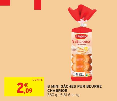 8 Mini Gâches Pur Beurre Chabrior
