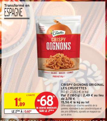 CRISPY OIGNONS ORIGINAL LES CRUDETTES