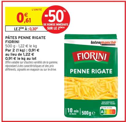 PÂTES PENNE RIGATE FIORINI