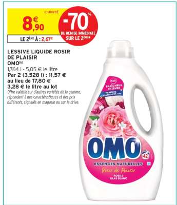LESSIVE LIQUIDE ROSIR DE PLAISIR 'OMO'