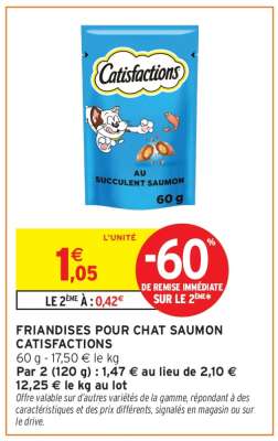 Friandises pour chat saumon Catisfactions