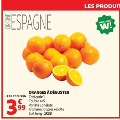 ORANGES À DÉGUSTER