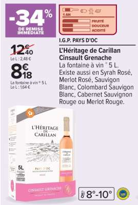 L'Héritage de Carillan «Cinsault Grenache»