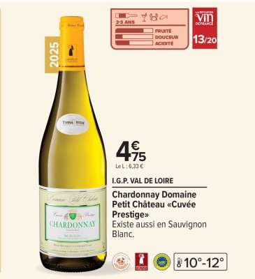Chardonnay Domaine Petit Château «Cuvée Prestige»