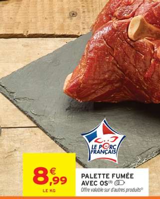 Palette fumée avec os