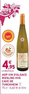 AOP VIN D'ALSACE RIESLING HVE CAVE DE TURCKHEIM