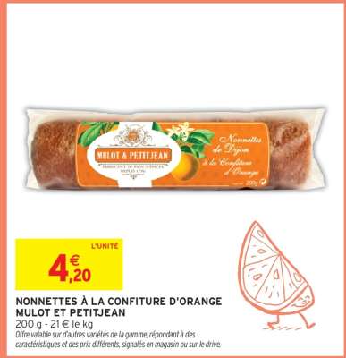 NONNETTES À LA CONFITURE D'ORANGE MULOT ET PETITJEAN