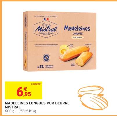 MADELEINES LONGUES PUR BEURRE MISTRAL