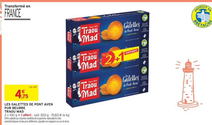 LES GALETTES DE PONT AVEN PUR BEURRE TRAOU MAD
