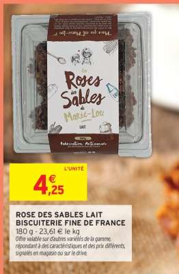 ROSE DES SABLES LAIT