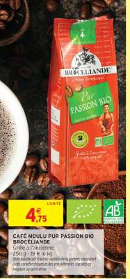 CAFÉ MOULU PUR PASSION BIO 'BROCÉLIANDE'