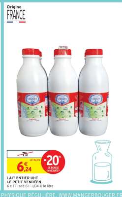 LAIT ENTIER UHT LE PETIT VENDEEN