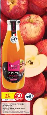 PUR JUS DE POMMES PINK LADY CŒUR DE POM