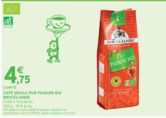 CAFÉ MOULU PUR PASSION BIO 'BROCÉLIANDE'