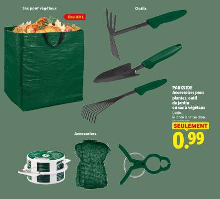 PARKSIDE Accessoires pour plantes, outil de jardin ou sac à végétaux