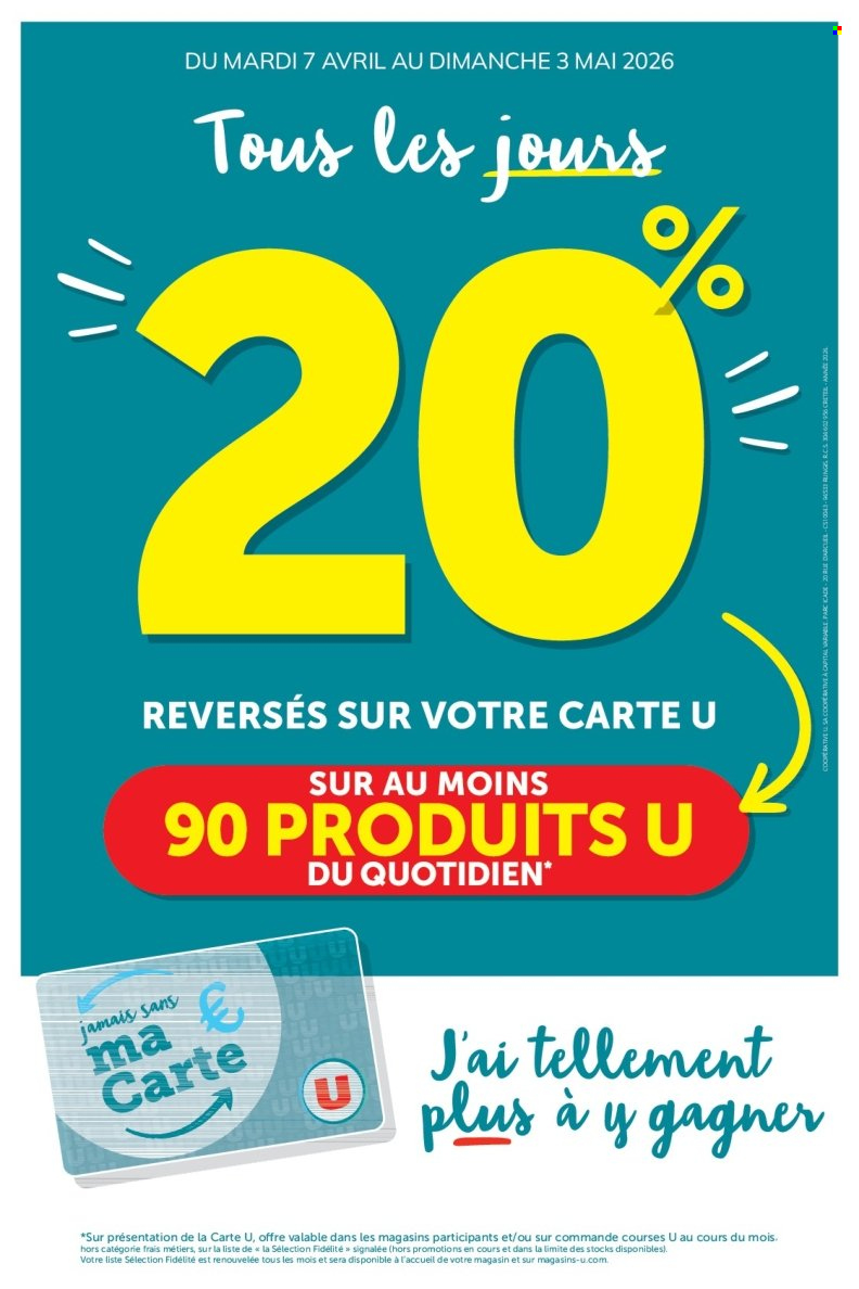 Catalogue Magasins U - 07/04/2026 - 03/05/2026. Page 1