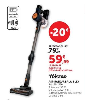 Tristar Aspirateur Balai Flex