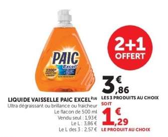 LIQUIDE VAISSELLE PAIC EXCEL