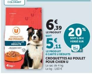 CROQUETTES AU POULET POUR CHIEN U