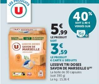 LESSIVE TRI DOSES SAVON DE MARSEILLE U