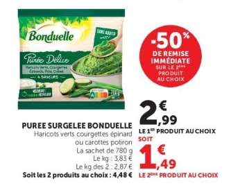 Purée surgelée BONDUELLE