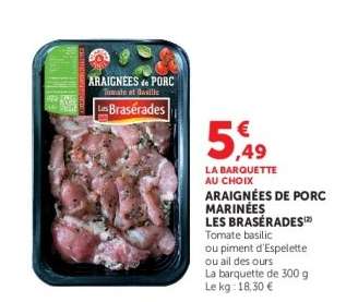 ARAIGNÉES DE PORC MARINÉES LES BRASÉRADES