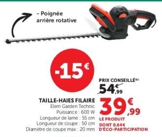 TAILLE-HAIES FILAIRE