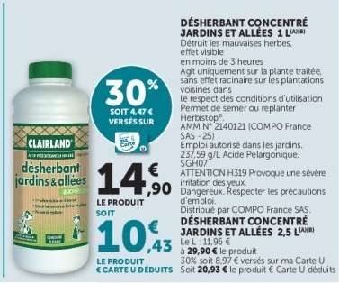 DÉSHERBANT CONCENTRÉ JARDINS ET ALLÉES 1 L