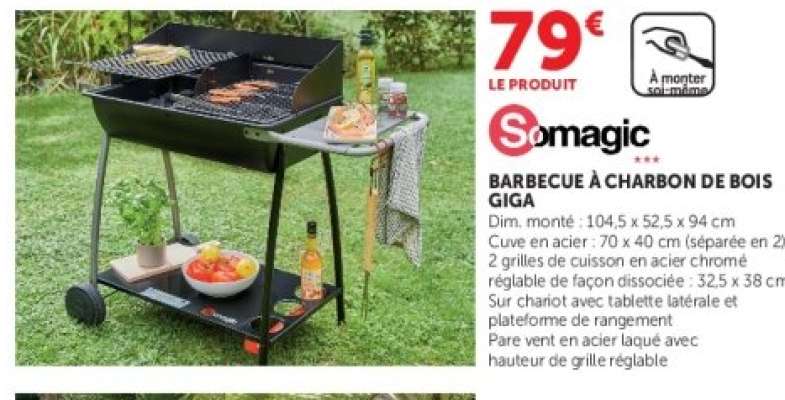 BARBECUE À CHARBON DE BOIS GIGA