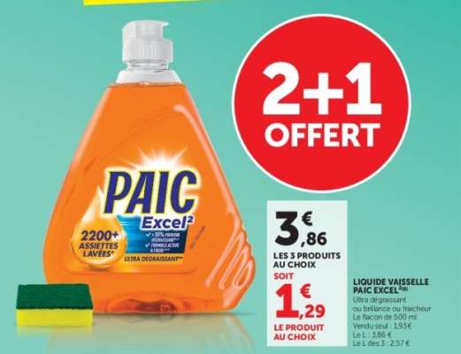 LIQUIDE VAISSELLE PAIC EXCEL