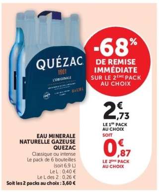 Eau Minerale Naturelle Gazeuse Quezac