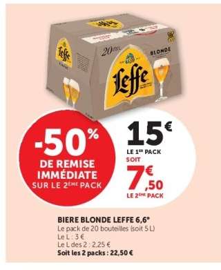 Biere Blonde Leffe 6.6°