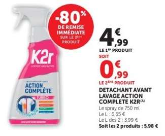 DÉTACHANT AVANT-LAVAGE ACTION COMPLÈTE K2R