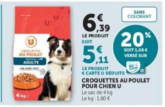 CROQUETTES AU POULET POUR CHIEN U