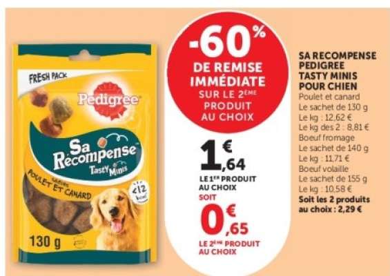 SA RECOMPENSE PEDIGREE TASTY MINIS POUR CHIEN
