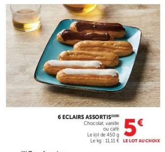 6 Éclairs Assortis