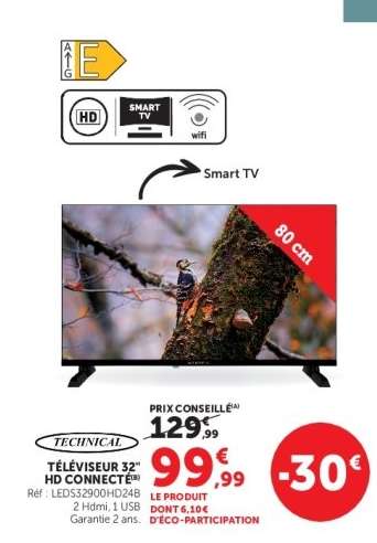 TÉLÉVISEUR 32" HD CONNECTÉ