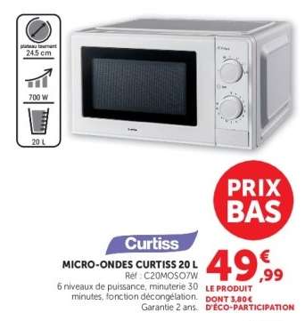 MICRO-ONDES CURTISS 20 L