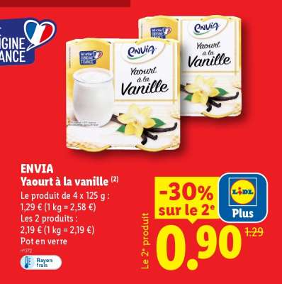 ENVIA Yaourt à la vanille