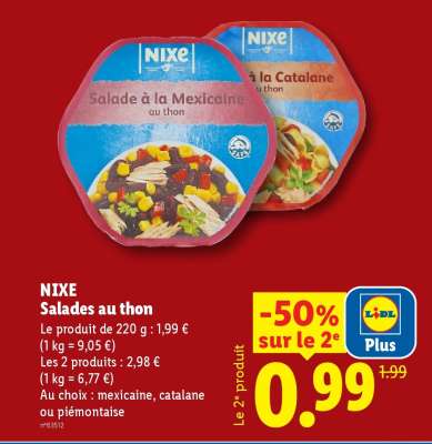 NIXE Salades au thon
