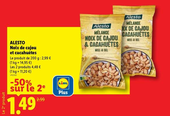 ALESTO Noix de cajou et cacahuètes