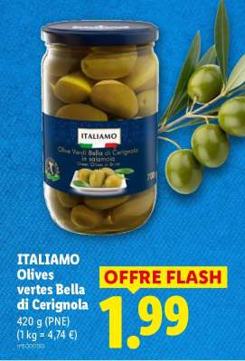 ITALIAMO Olives vertes Bella di Cerignola