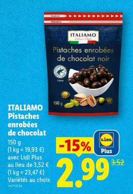 ITALIAMO Pistaches enrobées de chocolat