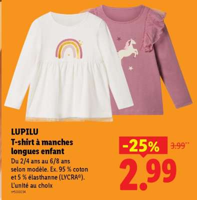 LUPILU T-shirt à manches longues enfant